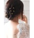 5 pics à cheveux Pistil - fleurs et perles