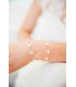 Bracelet  mariage classique avec perles, Simpliste