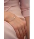 Bijoux mariage bracelet perles et strass avec fine chaine