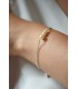 Bracelet minimaliste de mariage avec perles, Alix