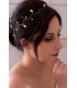 Vigne de cheveux headband pour la mariée, modèle Hortense, avec perles et feuilles