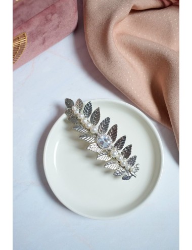 Barrette pour la mariée feuille dorée pour le chignon modèle Tilleul