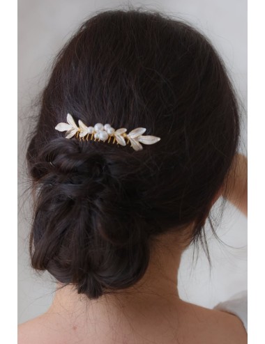 Peigne pour la mariée avec des feuilles pour le chignon modèle Corolle