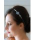 Headband mariage Andromède avec perles, feuilles et cristaux