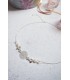 Headband mariage Andromède avec perles, feuilles et cristaux