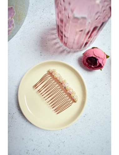 Peigne à cheveux pour la mariée modèle Orphée, en perles et strass