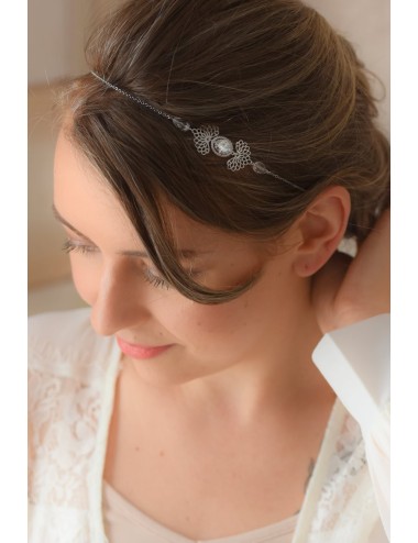 Headband pour la mariée de style bohème chic avec strass.