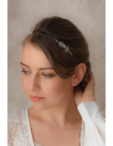 Headband pour la mariée de style bohème chic avec strass.