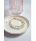 Bracelet de mariée Célia rétro vintage en perles nacrées 2 rangs.