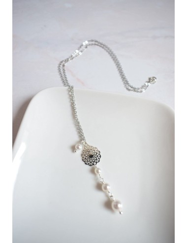 Collier de mariage Phaline de style romantique doré