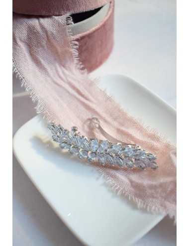 Barrette pour la mariée modèle Osmose avec strass et vague