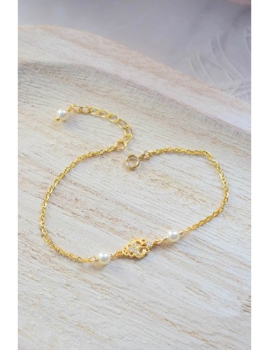 Bracelet pour la mariée minimaliste et baroque