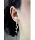 Boucles d'oreilles Etoiles et Lune pour la mariée avec perles et strass