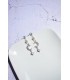 Boucles d'oreilles Etoiles et Lune pour la mariée avec perles et strass