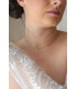 Collier Louisiane pour la mariée avec une chaine en acier inox et de la résine époxy blanche ras de cou