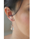 Boucles d'oreilles pour la mariée gouttes Boréale avec cristaux zirconium et goutte Swarovski.