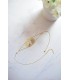 headband de mariage Jakarta doré avec des perles et estampes croissant de lune