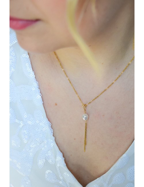 Collier de mariage Texas avec chaine en acier inoxydable brillante