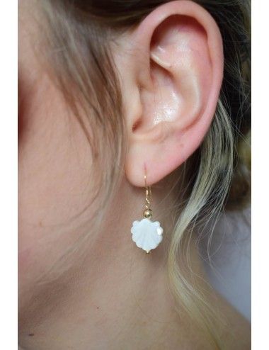 Boucles d'oreilles Coquillage, jolies boucles pour votre mariage.