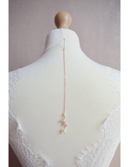 Bijou de dos Brindille pour accrocher à son collier de mariée