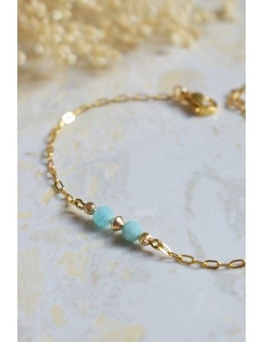 Bracelet perles d'amazonite