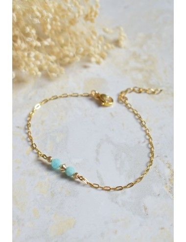 Bracelet perles d'amazonite