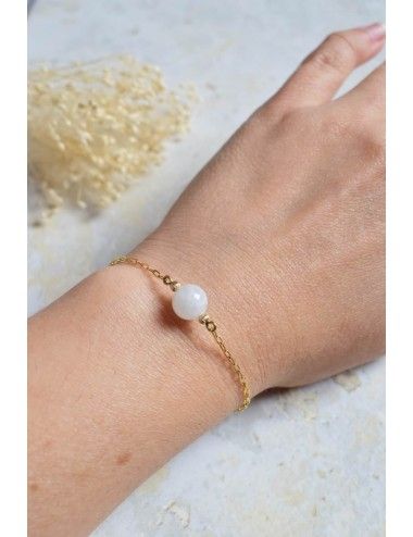 Bracelet pierre de Lune blanche