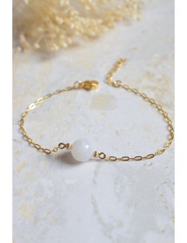 Bracelet pierre de Lune blanche