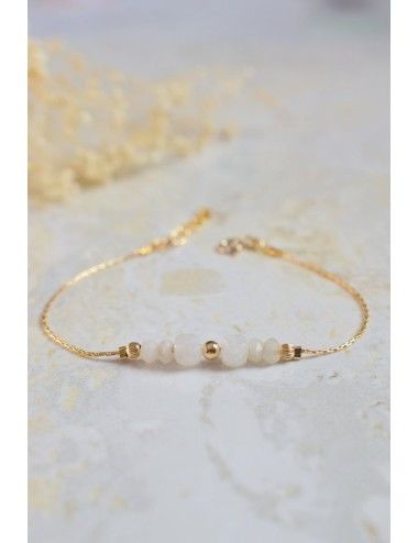 Bracelet pierre de Lune blanche