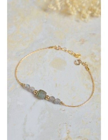 Bracelet perles de labradorite