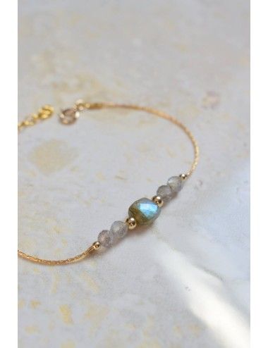 Bracelet perles de labradorite