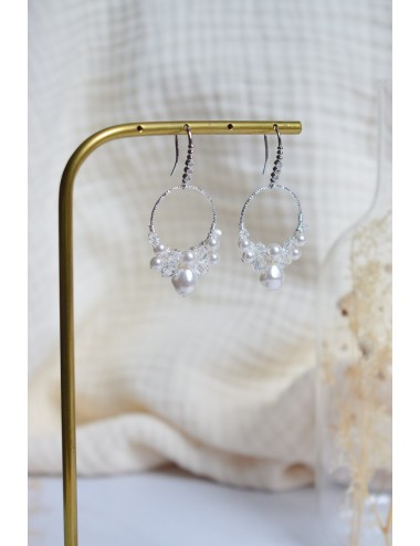 Boucles d'oreilles glamour chic avec des cristaux