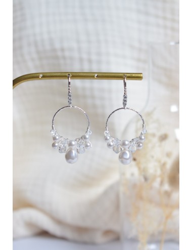 Boucles d'oreilles glamour chic avec des cristaux