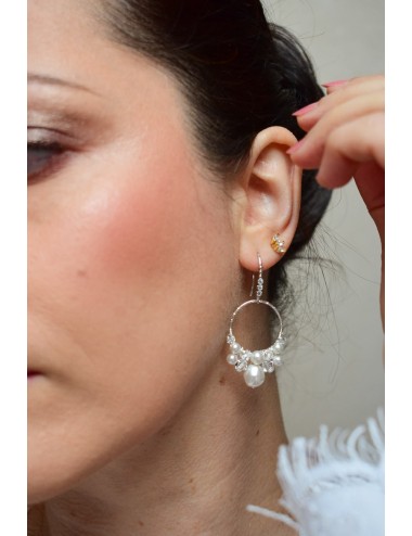 Boucles d'oreilles glamour chic avec des cristaux