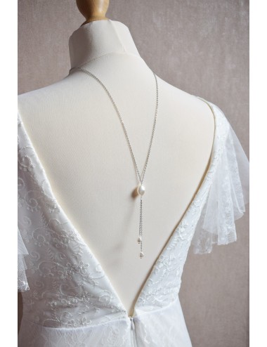 Collier de dos Muse pour la mariée en robe dos nu décolletée