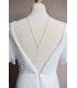 bijoux mariage collier de robe dos nu romantique avec chaine perlée