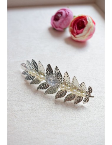 Barrette pour la mariée feuille dorée pour le chignon modèle Tilleul