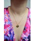 Collier Fleur de naissance + initiale