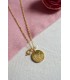 Collier Fleur de naissance + initiale