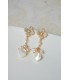 boucles d'oreilles de mariage avec perles de culture d'eau douce