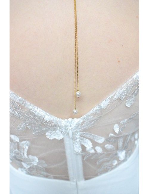 Bijoux mariage - Collier de dos Escale de style minimaliste