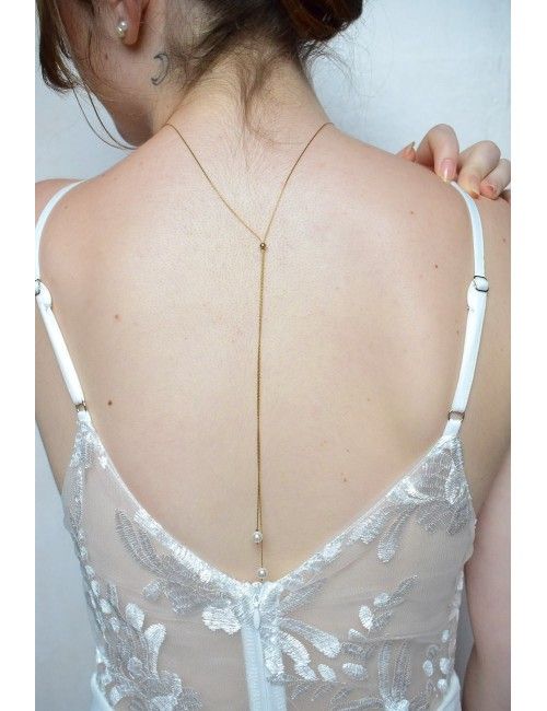 Bijoux mariage - Collier de dos Escale de style minimaliste