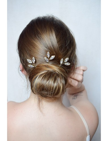 Pics à cheveux pour le chignon de la mariée, pics strass.