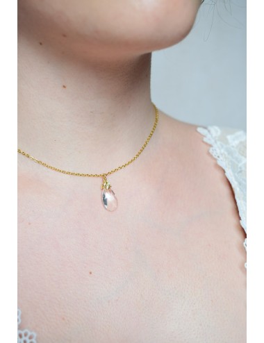 Collier de dos Lise avec chaine fine pour la mariée en robe dos nu