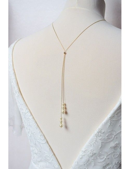 Collier de dos Vana de style minimaliste et réglable