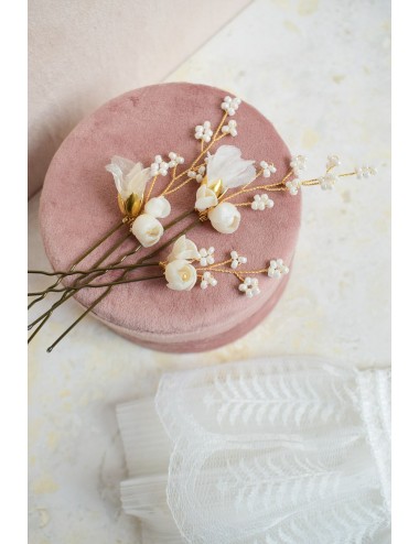 Trio de pics à cheveux pour le chignon de la mariée