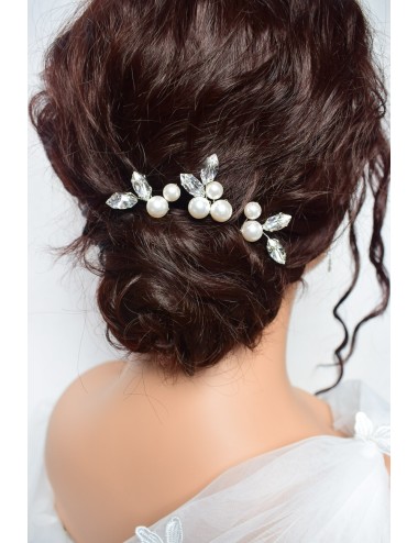 Pics à perles et strass pour le chignon de mariée