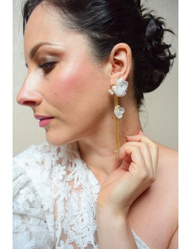 Boucles d'oreilles Nymphéa pour la mariée romantique chic