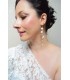 boucles d'oreilles de mariage Osmose avec des fleurs en porcelaine froide