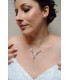 collier de mariée Lovely avec des fleurs d'orchidee et perles